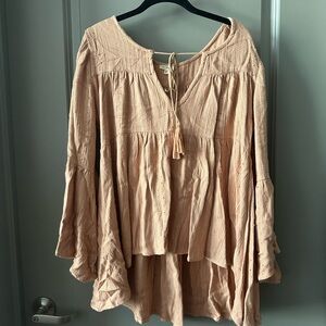 Women's Peach Boho Top